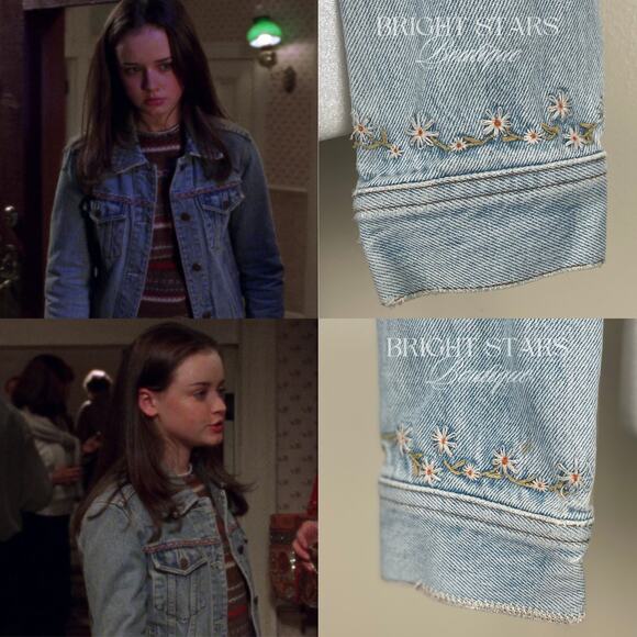 Rare Vintage Embroidered ASO Rory Gilmore Denim Jacket Gilmore Girls Small - Picture 4 of 10